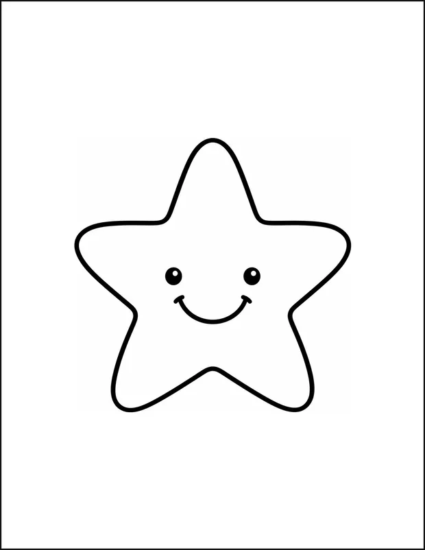 One large star with exactly five rounded points.
