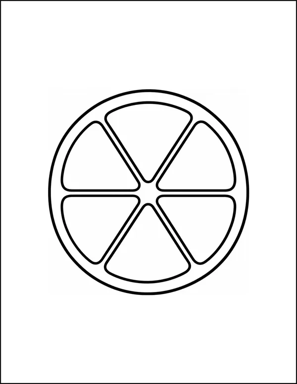 One orange cut open to show six large segments inside.
