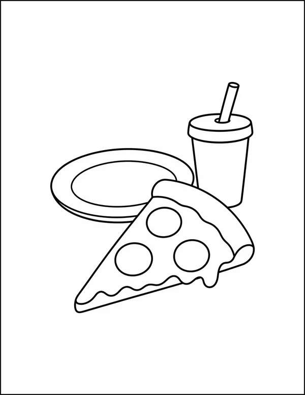 A slice of pizza with three round toppings on a plate.