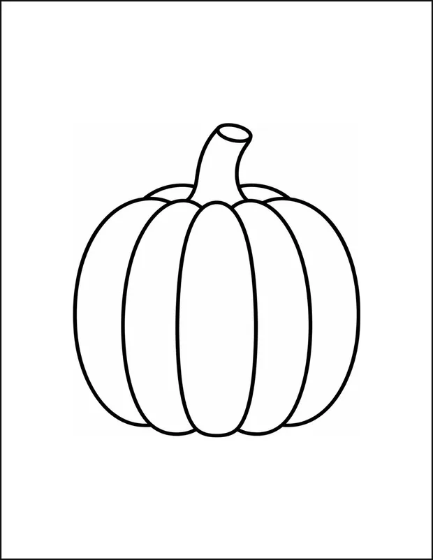 One round pumpkin with five vertical ridges and a curled stem.