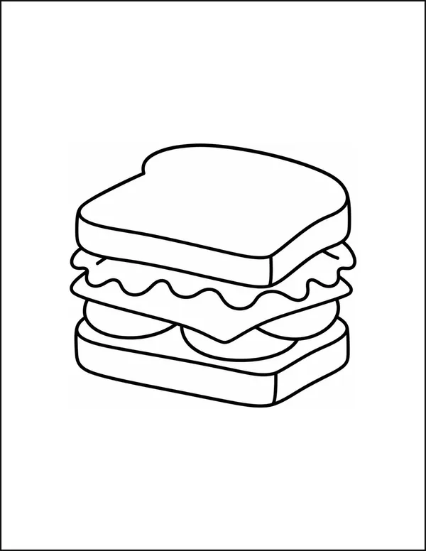 A large sandwich with three wide layers of filling inside.