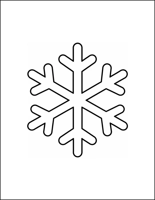 One large snowflake with exactly six arms.
