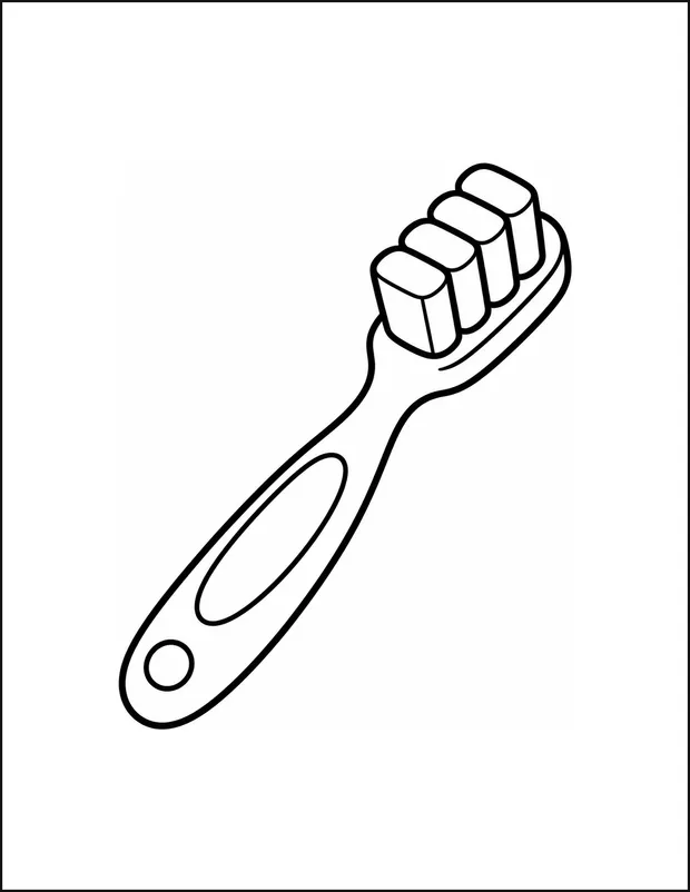 A large toothbrush with four thick blocks of bristles.