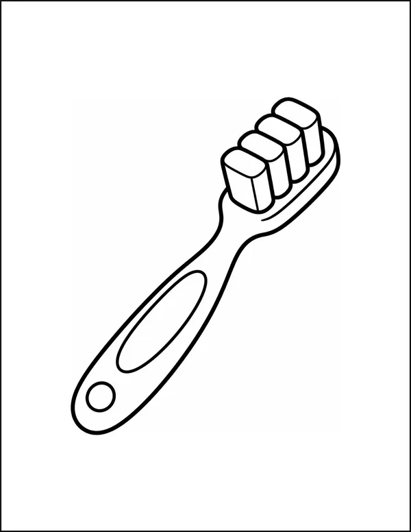 A large toothbrush with four thick blocks of bristles.